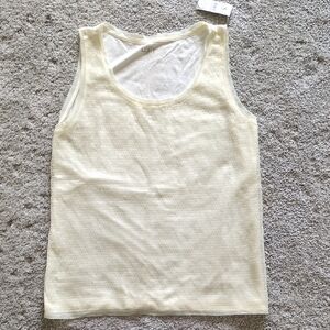 NWT LOFT Cream Sequin Tank Size Large Petite